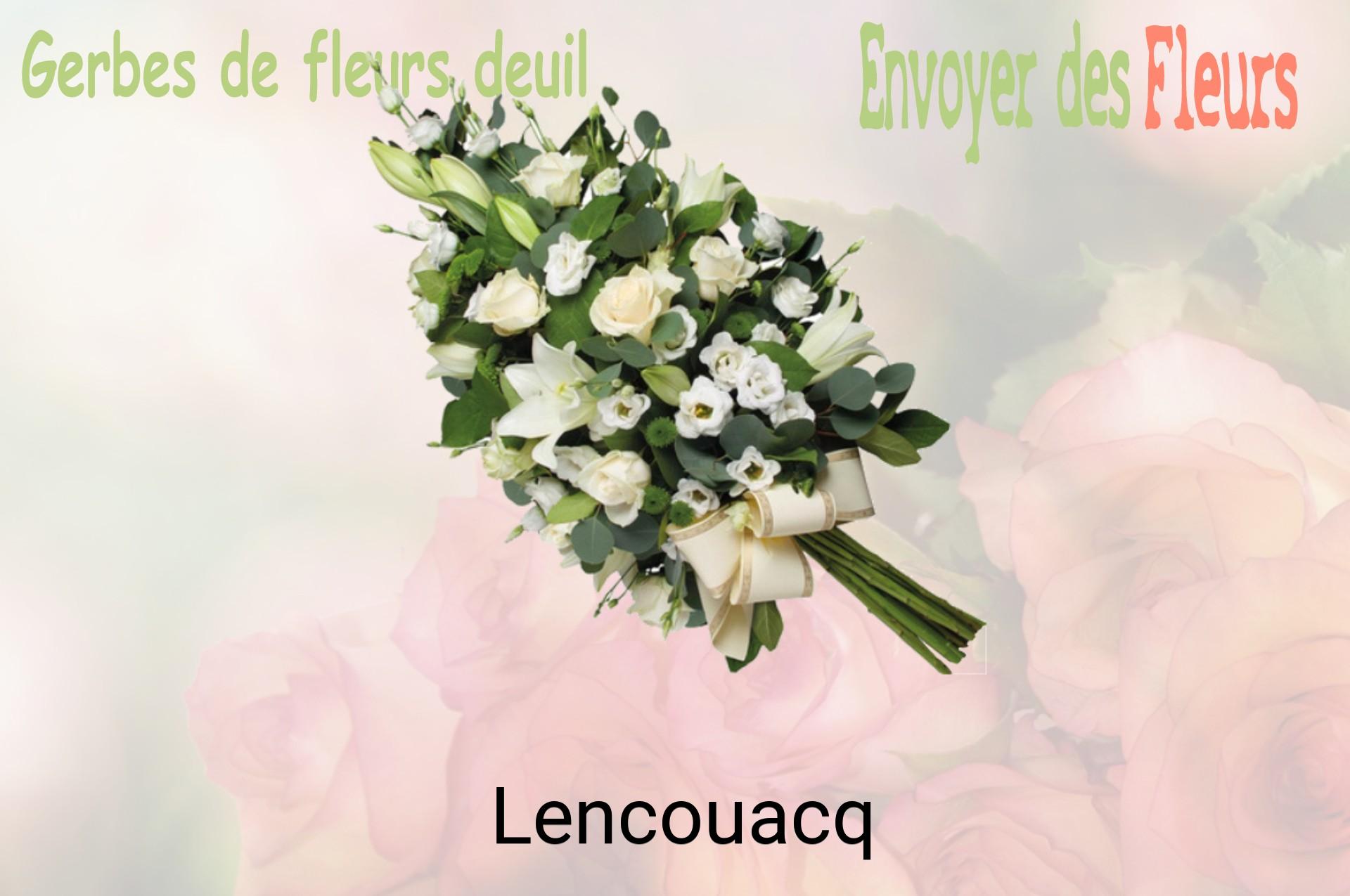 Gerbe de fleurs de deuil livrée à Lencouacq